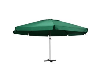vidaXL Parasol 600cm Aluminium Paal Groen - Nu 62% Korting!