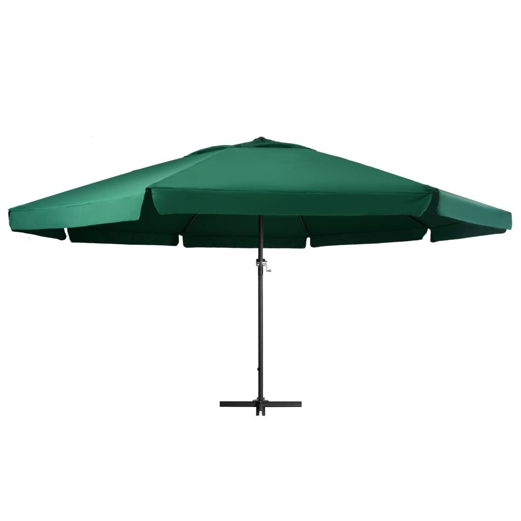 vidaXL Parasol 600cm Aluminium Paal Groen - Nu 62% Korting!