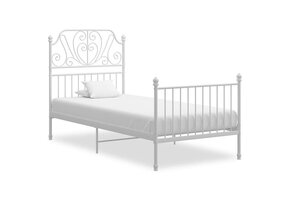vidaXL Bedframe Metaal Wit 90x200 cm - Nu 40% Korting!