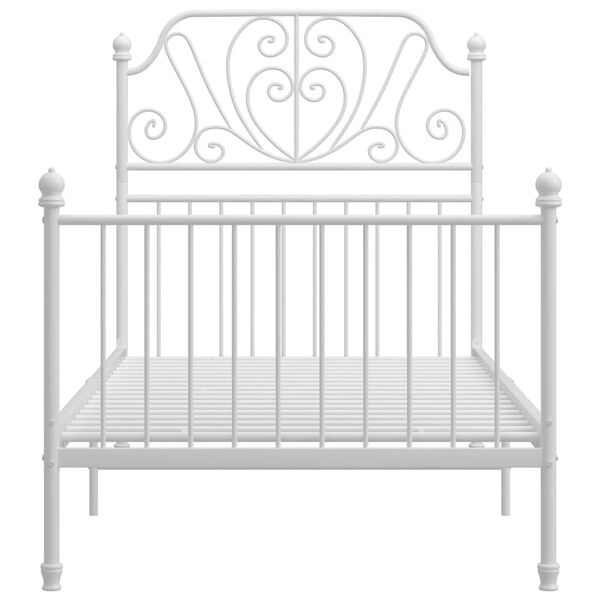 vidaXL Bedframe Metaal Wit 90x200 cm - Nu 40% Korting!