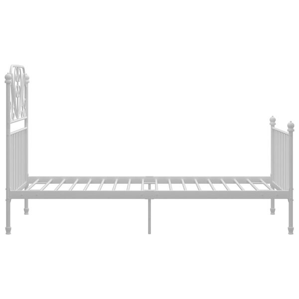 vidaXL Bedframe Metaal Wit 90x200 cm - Nu 40% Korting!