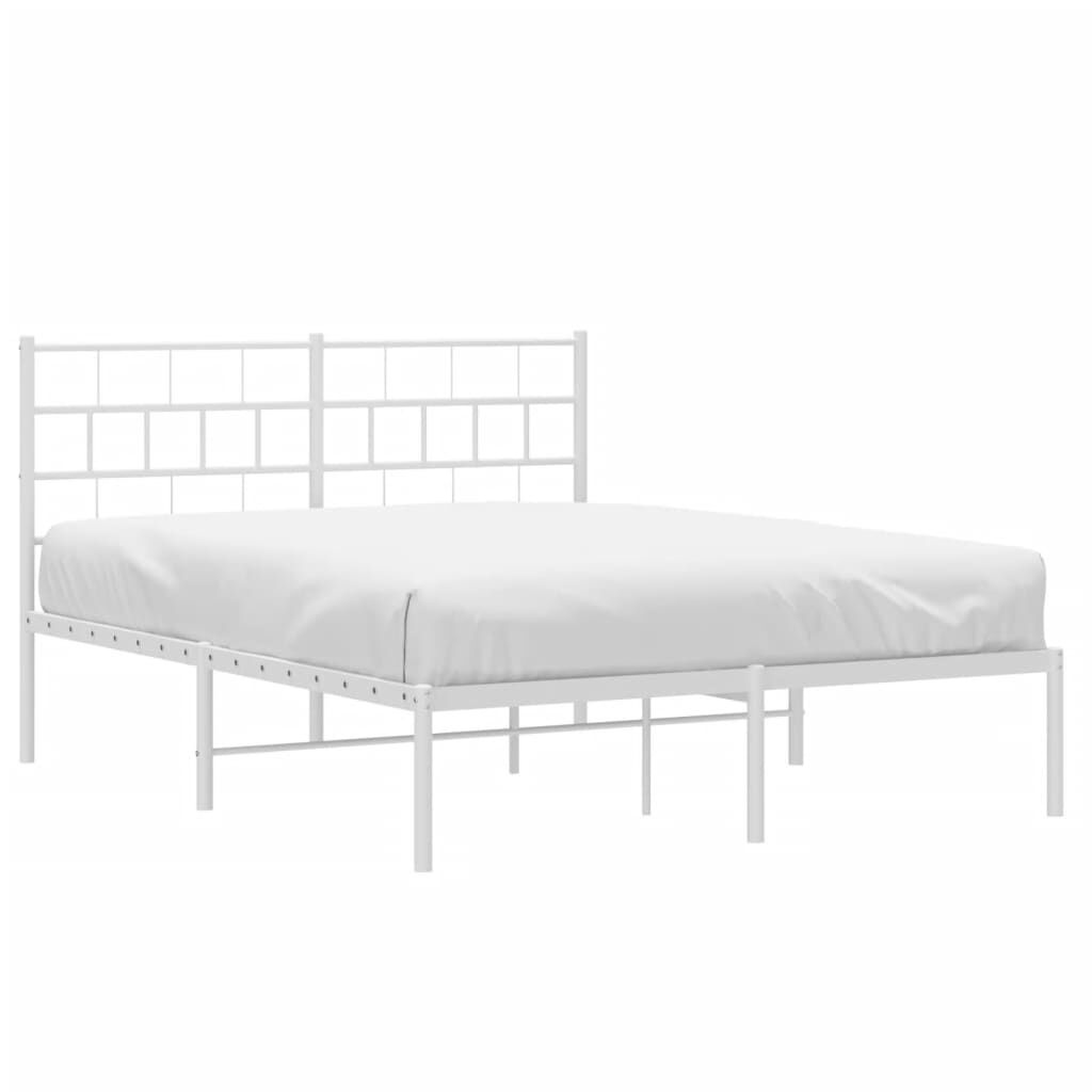 vidaXL Bedframe Metaal Wit 160x200 | 55% Korting!