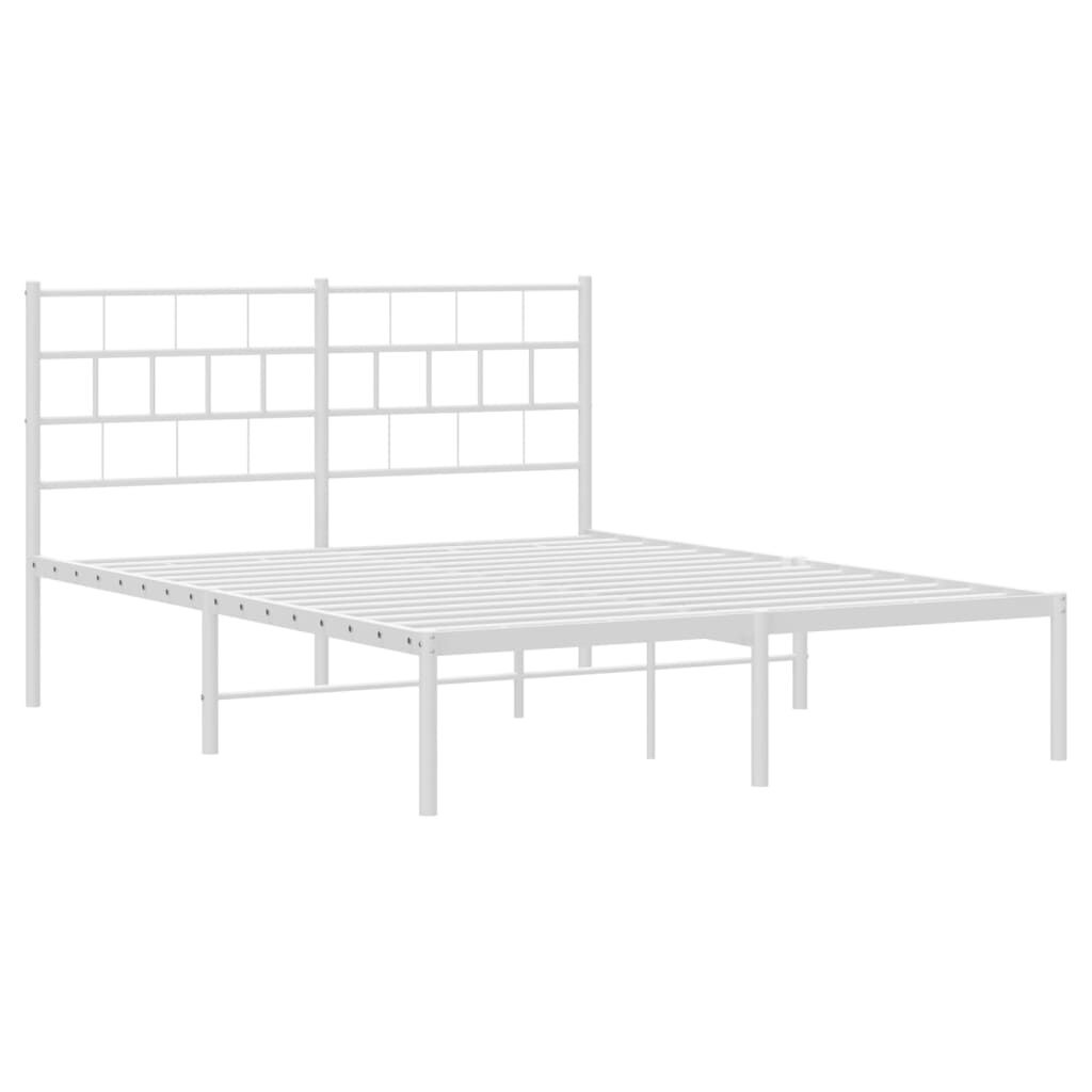 vidaXL Bedframe Metaal Wit 160x200 | 55% Korting!