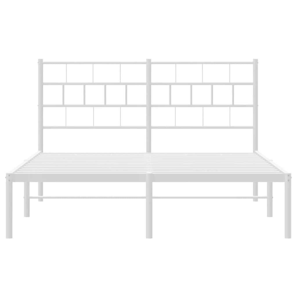 vidaXL Bedframe Metaal Wit 160x200 | 55% Korting!
