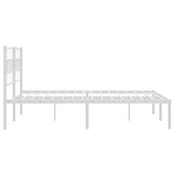 vidaXL Bedframe Metaal Wit 160x200 | 55% Korting!