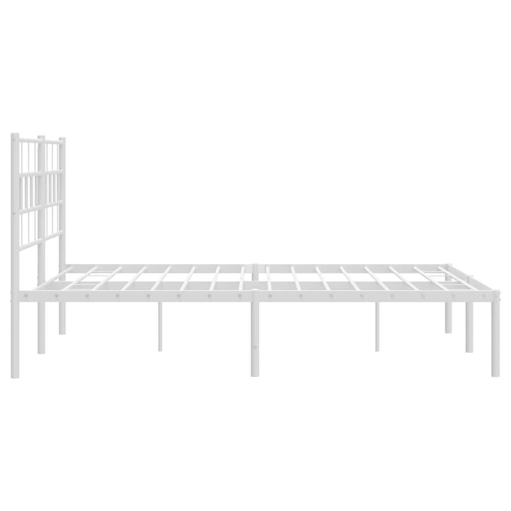 vidaXL Bedframe Metaal Wit 160x200 | 55% Korting!