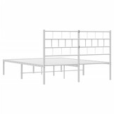 vidaXL Bedframe Metaal Wit 160x200 | 55% Korting!