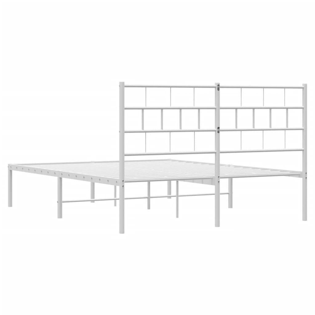 vidaXL Bedframe Metaal Wit 160x200 | 55% Korting!