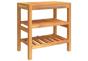 vidaXL Wastafelkast Massief Hout - 60% Korting!