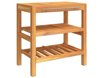 vidaXL Wastafelkast Massief Hout - 60% Korting!