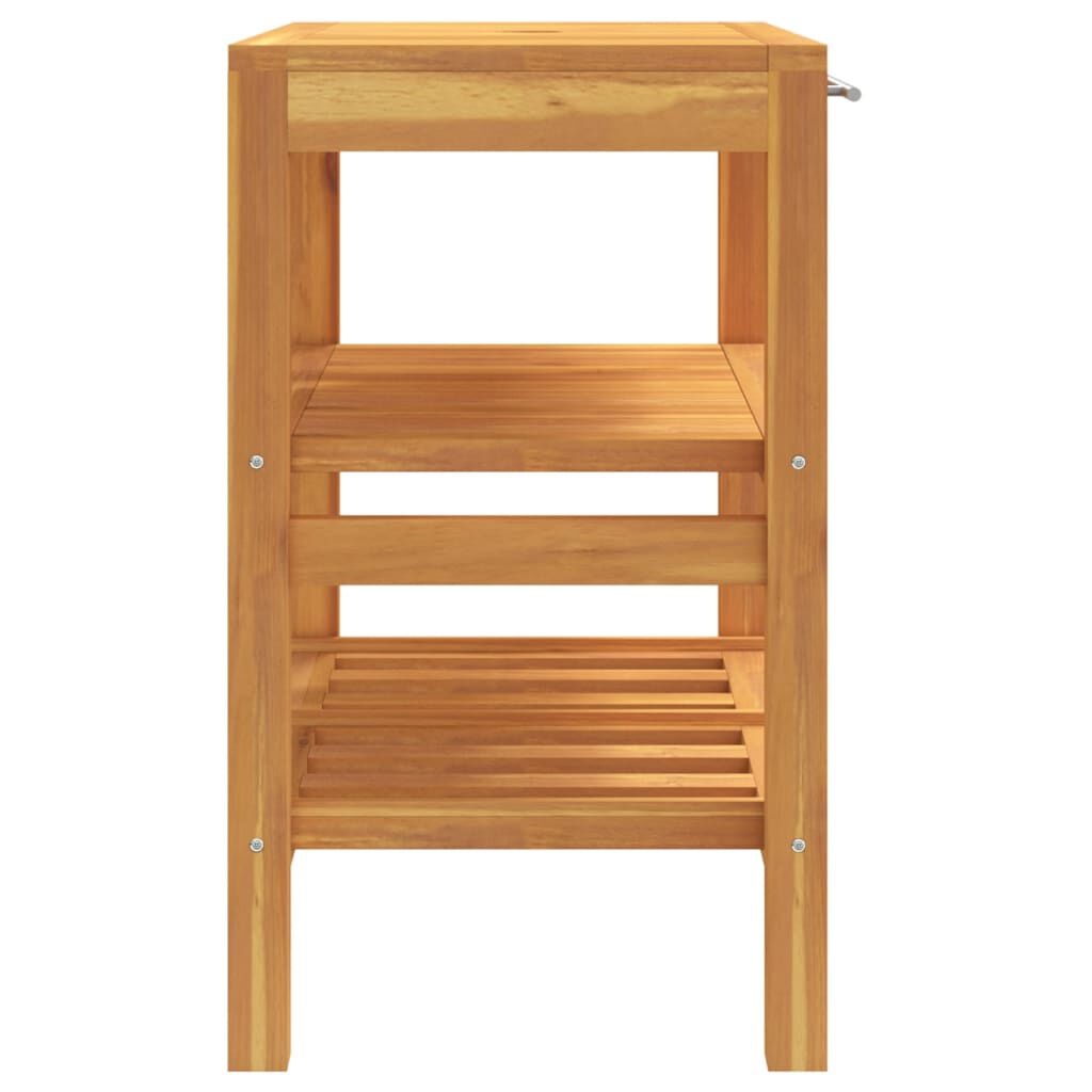 vidaXL Wastafelkast Massief Hout - 60% Korting!