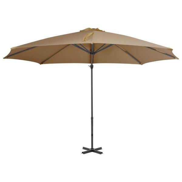 vidaXL Zweefparasol 300cm Taupe - 40% Korting!