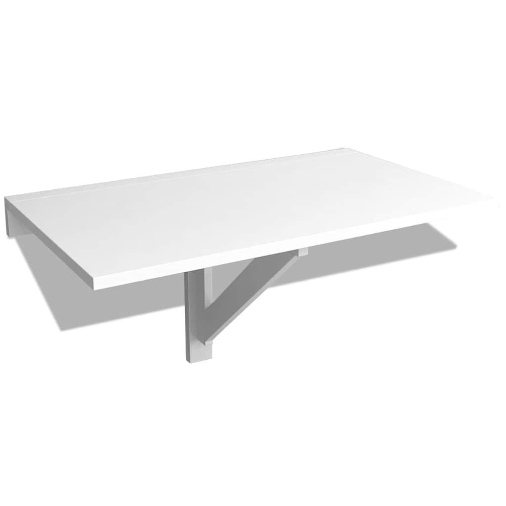 vidaXL Wandtafel Inklapbaar 100x60 cm Wit - 40% Korting!