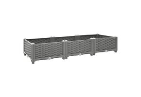 vidaXL Verhoogde Plantenbak 120x40x23 cm - Rattan Look - 40% Korting