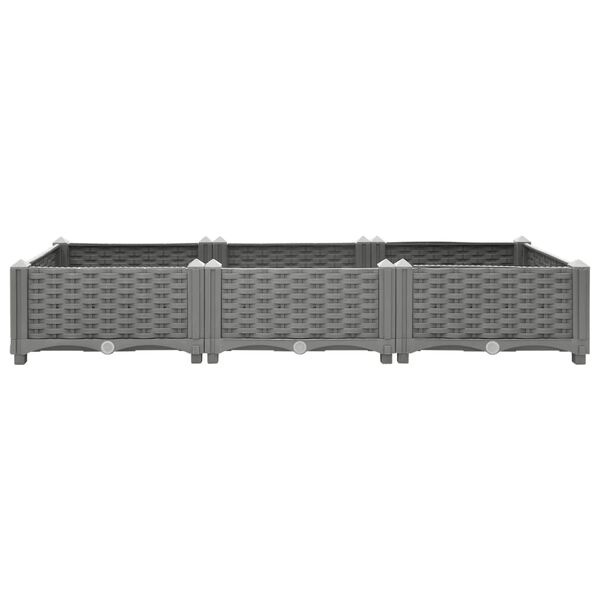 vidaXL Verhoogde Plantenbak 120x40x23 cm - Rattan Look - 40% Korting