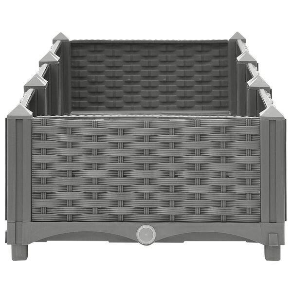 vidaXL Verhoogde Plantenbak 120x40x23 cm - Rattan Look - 40% Korting