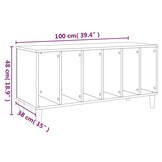 vidaXL Platenkast 100x38x48 cm | Sonoma Eiken | Nu 40% Korting!