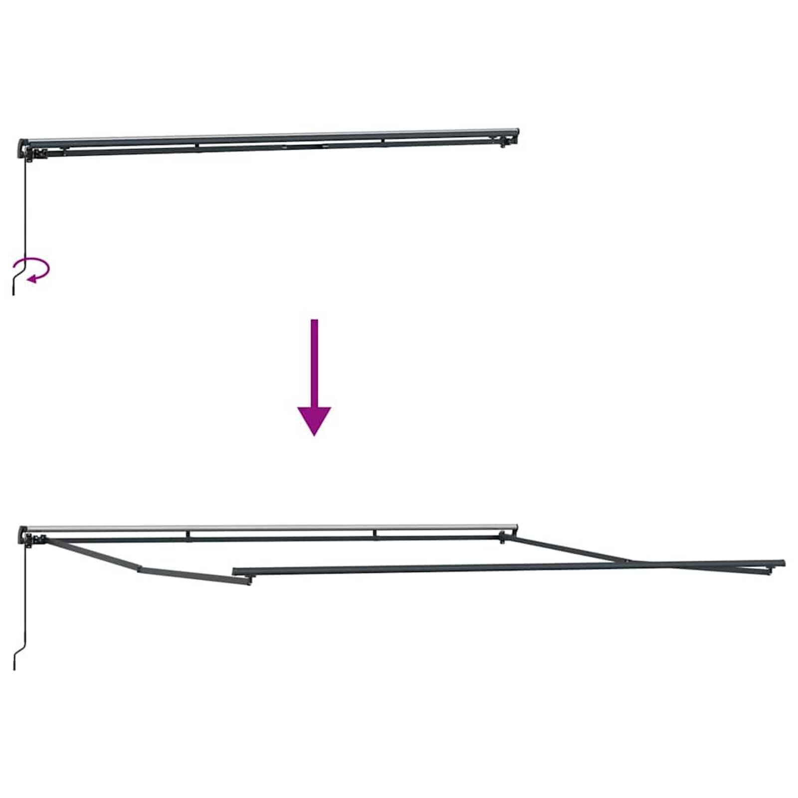 Markies Antraciet 4x3.5m Handmatig - 65% Korting!