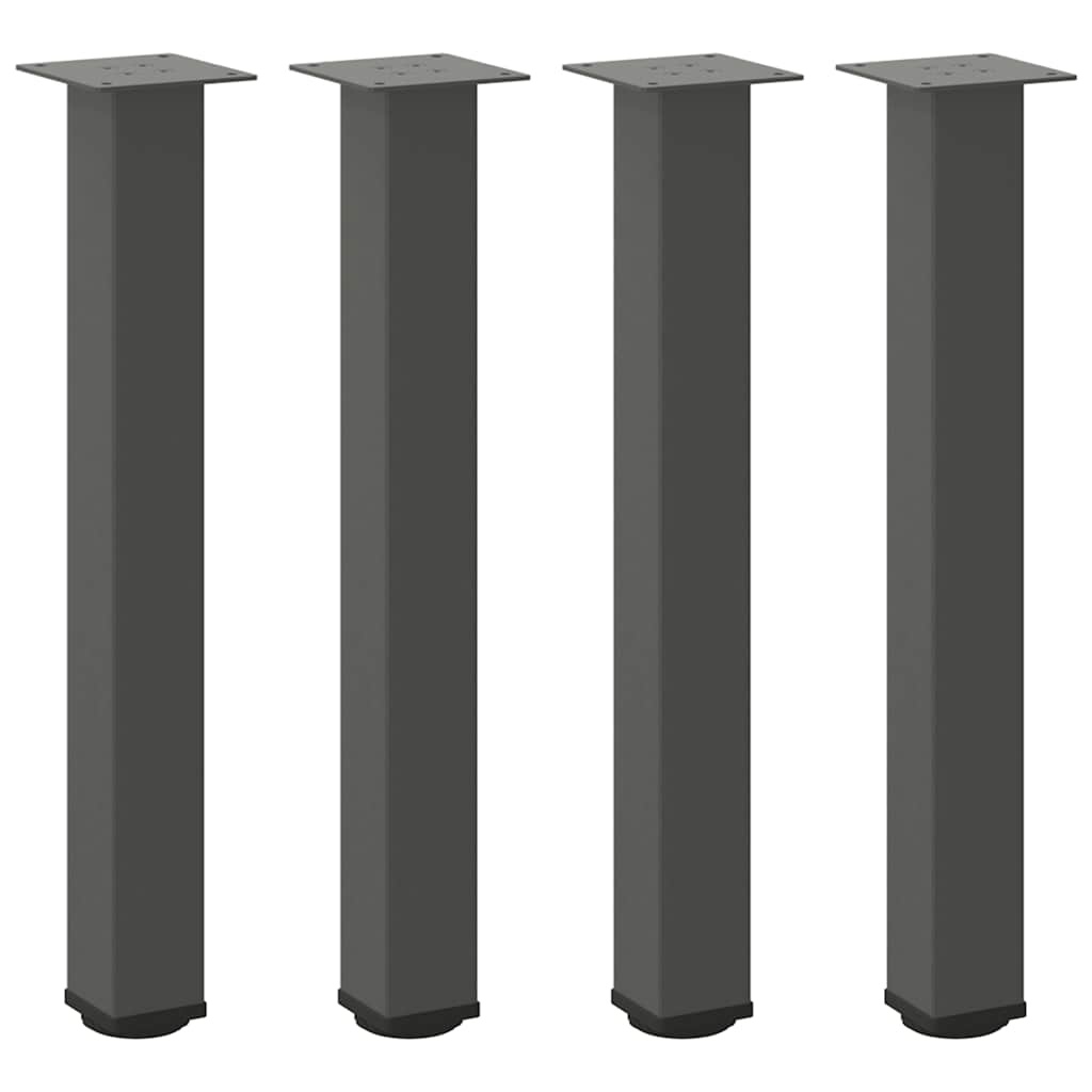 vidaXL Salontafelpoten 4 st - Staal Antraciet - 72-74 cm - 35% Korting!