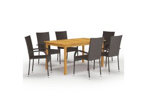 vidaXL 7-delige Tuinset Bruin - 59% Korting!