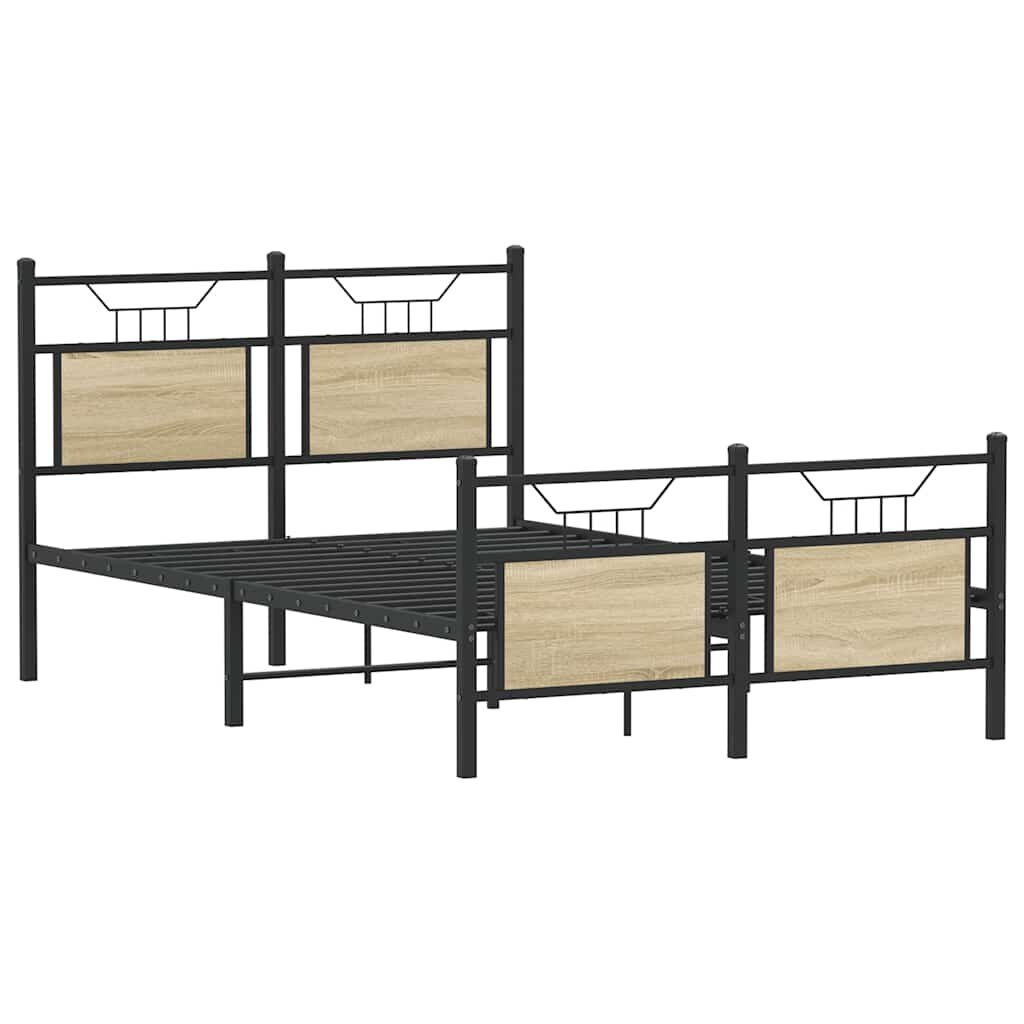 vidaXL Bedframe Sonoma Eiken 120x190 cm - Nu 55% Korting!