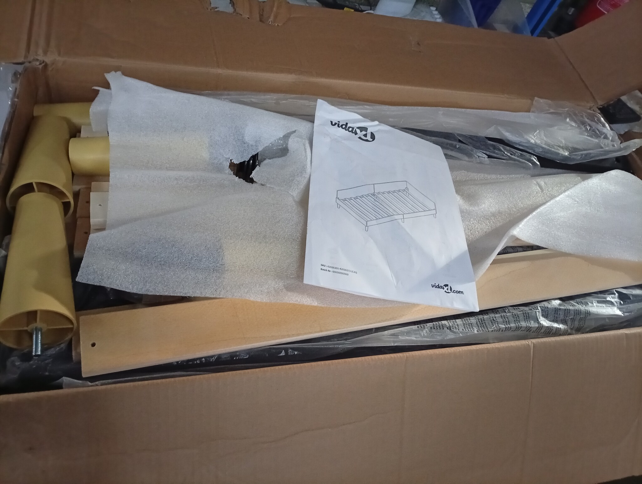 vidaXL Hoek Bed Frame Lichtgrijs (90x200cm) - 55% Korting!