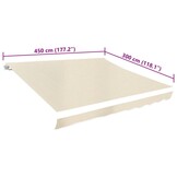 vidaXL Luifeldoek Canvas Crème 450x300 cm - 52% Korting!