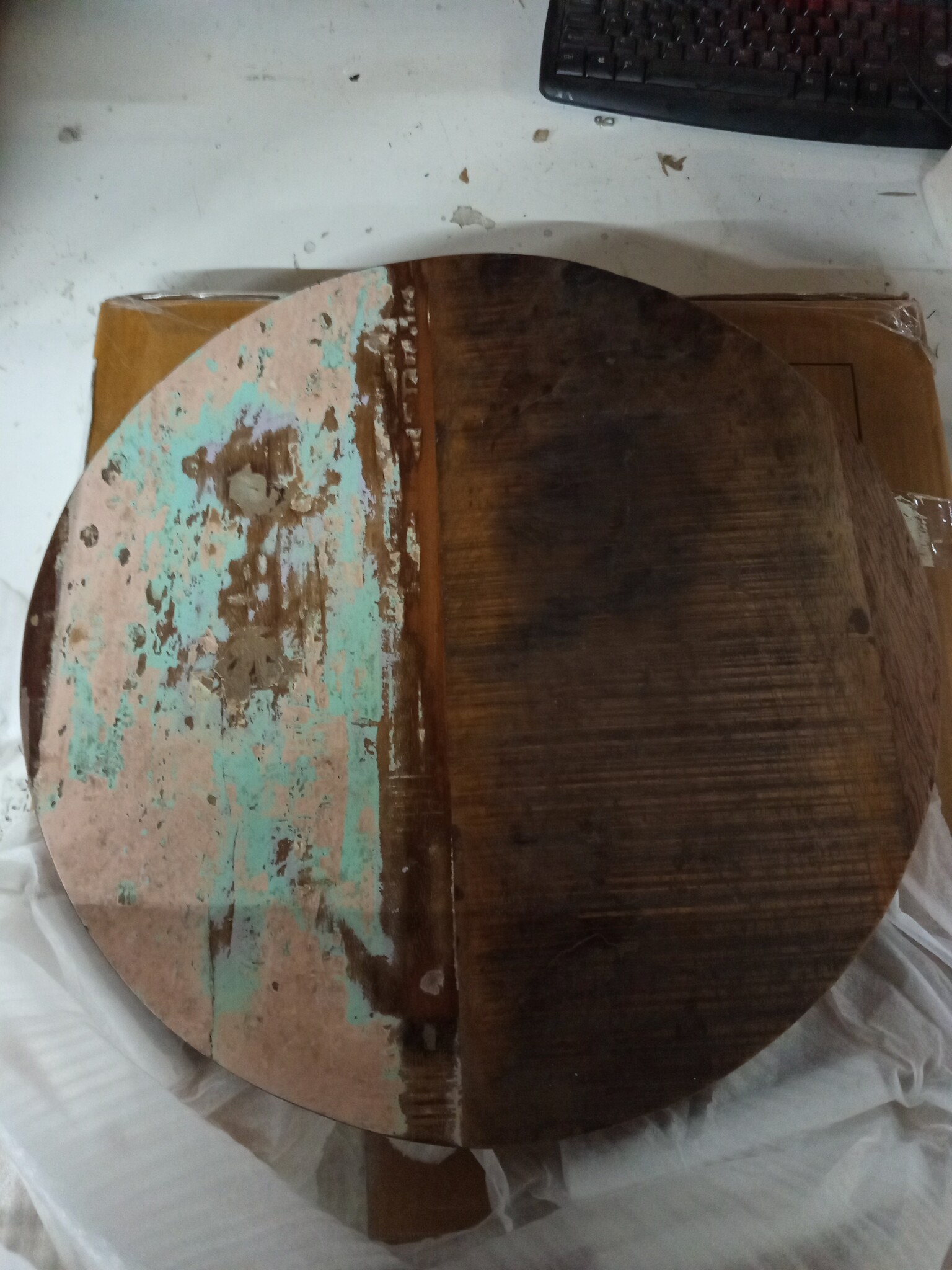 vidaXL Tafelblad Massief Gerecycled Hout Rond 50cm - 55% Korting!