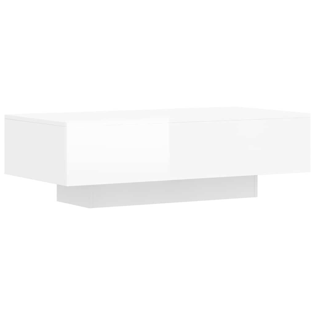 VidaXL Salontafel Hoogglans Wit - 100x49,5x31 cm - 55% Korting!
