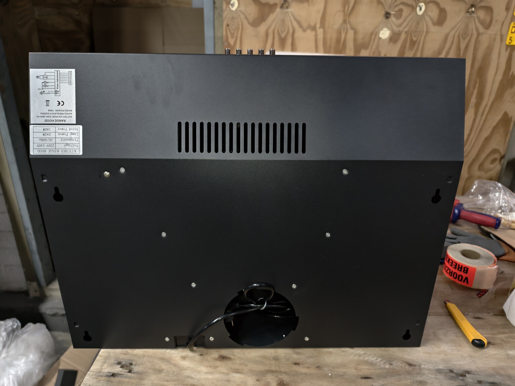 Onderbouw Afzuigkap Zwart - 280 m³/u - 3 standen - 40% Korting