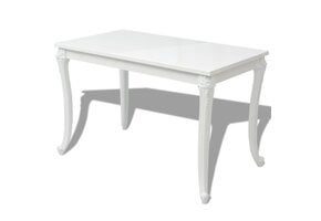 vidaXL Eettafel Hoogglans Wit - 116x66cm - 40% Korting