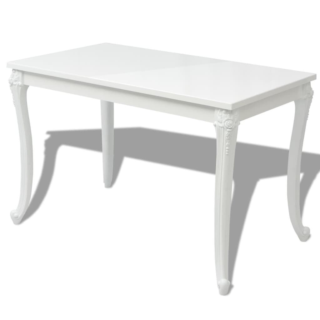 vidaXL Eettafel Hoogglans Wit - 116x66cm - 40% Korting