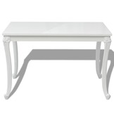 vidaXL Eettafel Hoogglans Wit - 116x66cm - 40% Korting