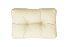 vidaXL Palletkussen Crème (60x40x12 cm) - 54% Korting!