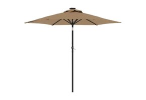 vidaXL Parasol Taupe - 65% Korting! Stevig & Kantelbaar