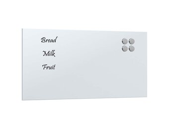 vidaXL Magneetbord Glas Wit 60x30cm - Nu met 46% Korting!