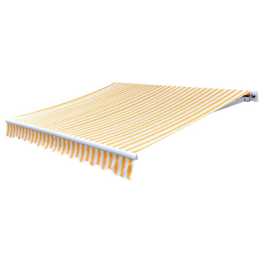 vidaXL Luifeldoek 500x300 cm Canvas - Oranje/Wit (46% Korting!)