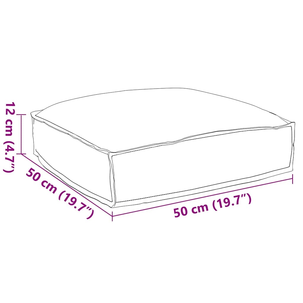vidaXL Palletkussen Crème (50x50x12cm) Oxford stof | 51% Korting