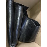 Deurmat 150x90cm - Zwart Geribbeld - 55% Korting!