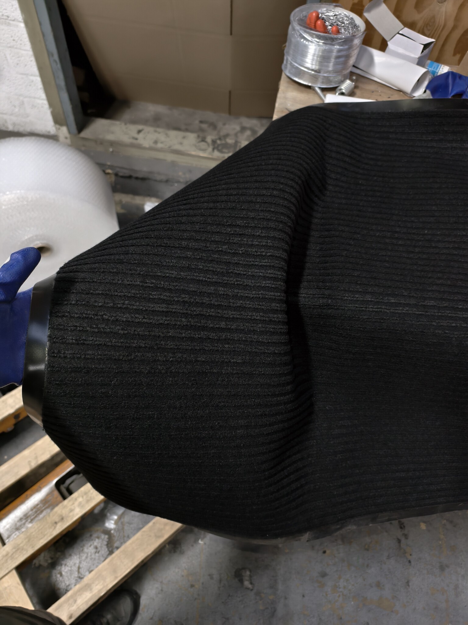 Deurmat 150x90cm - Zwart Geribbeld - 55% Korting!