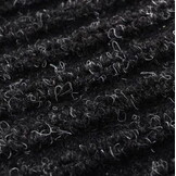 Deurmat 150x90cm - Zwart Geribbeld - 55% Korting!