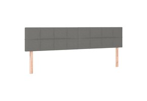 vidaXL Hoofdborden 2 st 100x5x78/88 cm stof donkergrijs - 46% Korting!