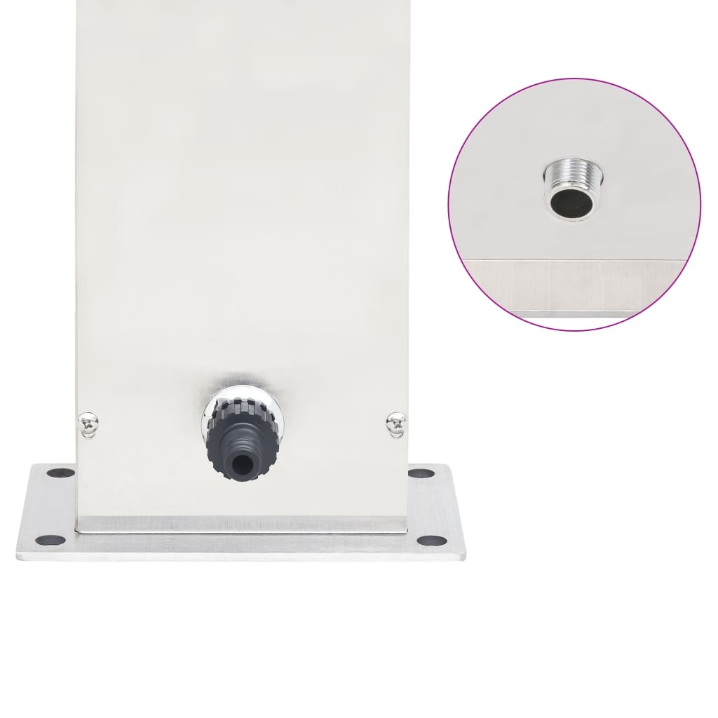 VidaXL Tuindouchekraan RVS Geborsteld - 110cm | 51% Korting!