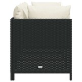 vidaXL Tuinbank 3-zits Poly Rattan Zwart - 51% Korting!