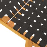 vidaXL Ligbed Acaciahout Zwart - 56% Korting!