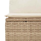 vidaXL Tuinbank 3-zits met kussens | Poly Rattan Beige | 82% Korting!
