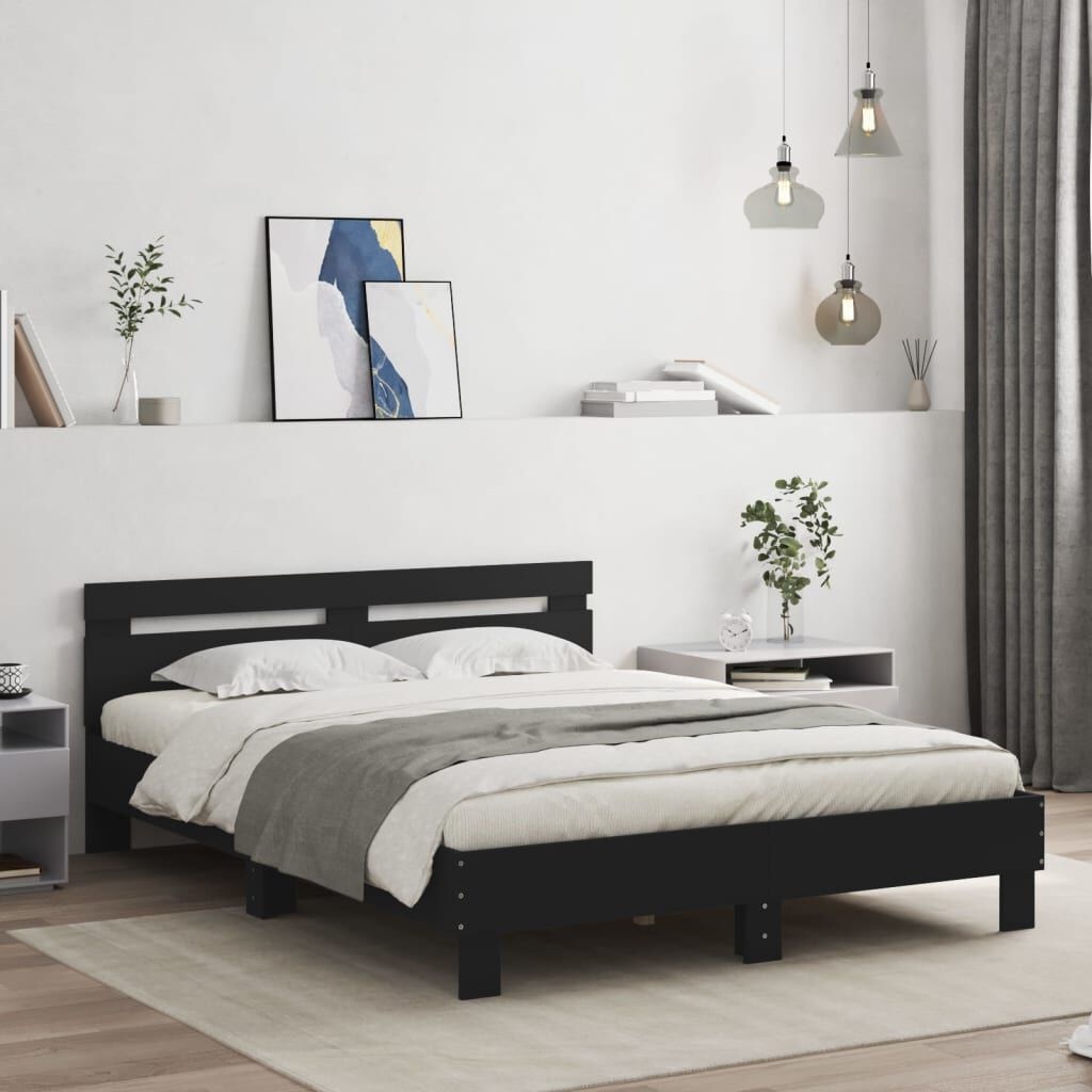 vidaXL Bedframe Zwart (140x200 cm) - 55% Korting!
