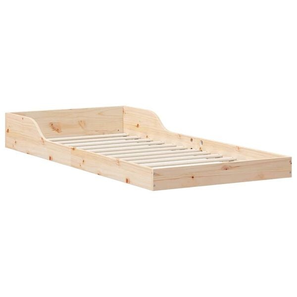 vidaXL Bedframe Grenenhout Bruin 90x200 cm - Nu 40% Korting!