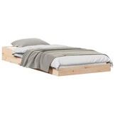 vidaXL Bedframe Grenenhout Bruin 90x200 cm - Nu 40% Korting!