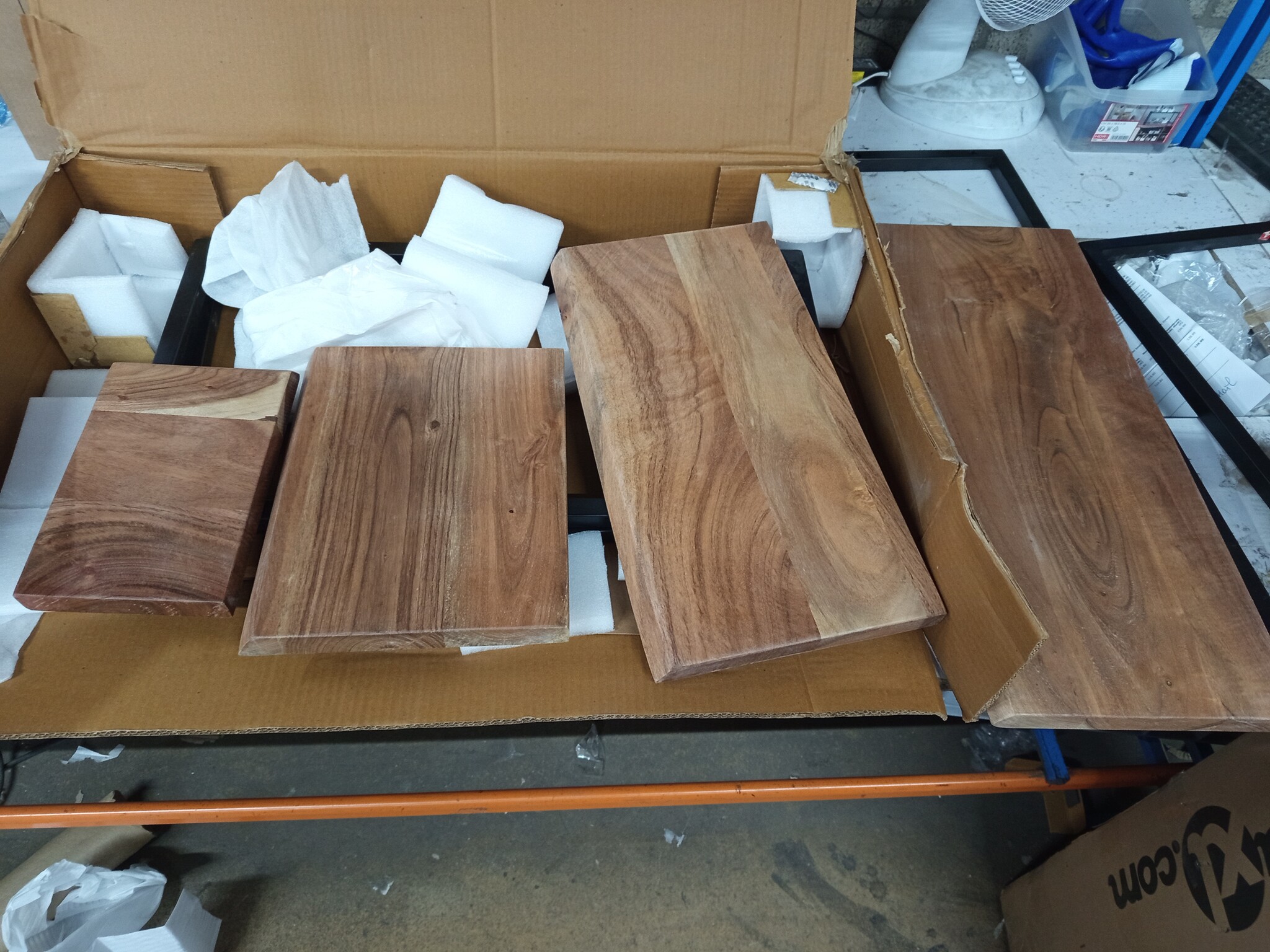 vidaXL Wandrek Set Acaciahout & Staal - 60% Korting